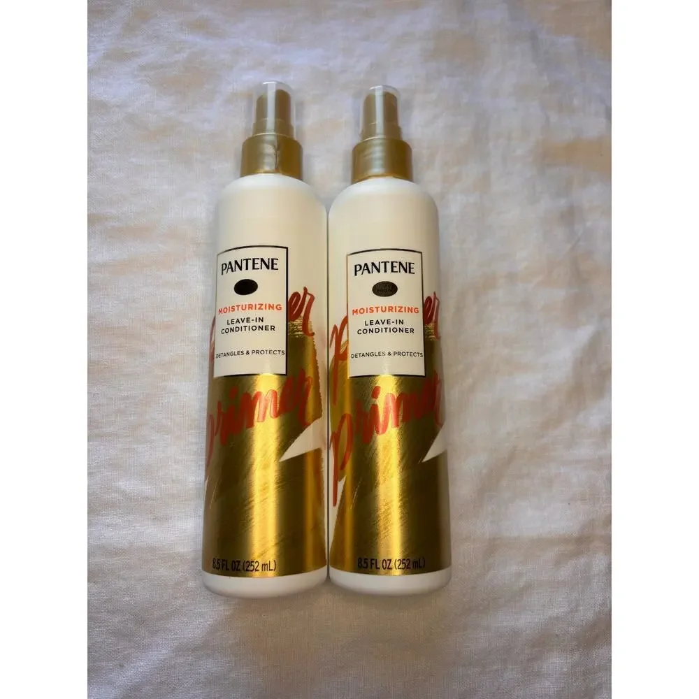 Pantene Primer Leave In Conditioner Moisturizing 8.5oz Lot of 2 New Detangler